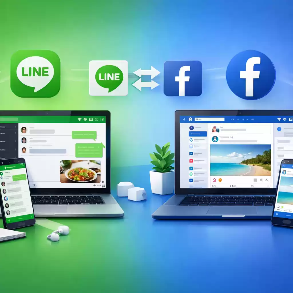 LINE社交与Facebook的社交创新对比，line和脸书同步 - LINE下载-LINE下载