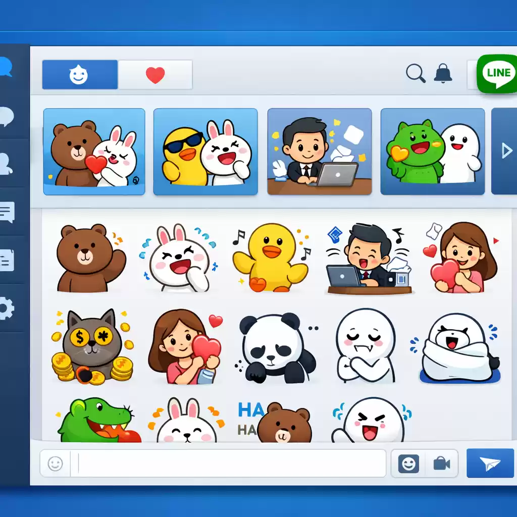 体验丰富的贴纸包，表达更生动，贴纸包装图 - LINE下载-LINE下载