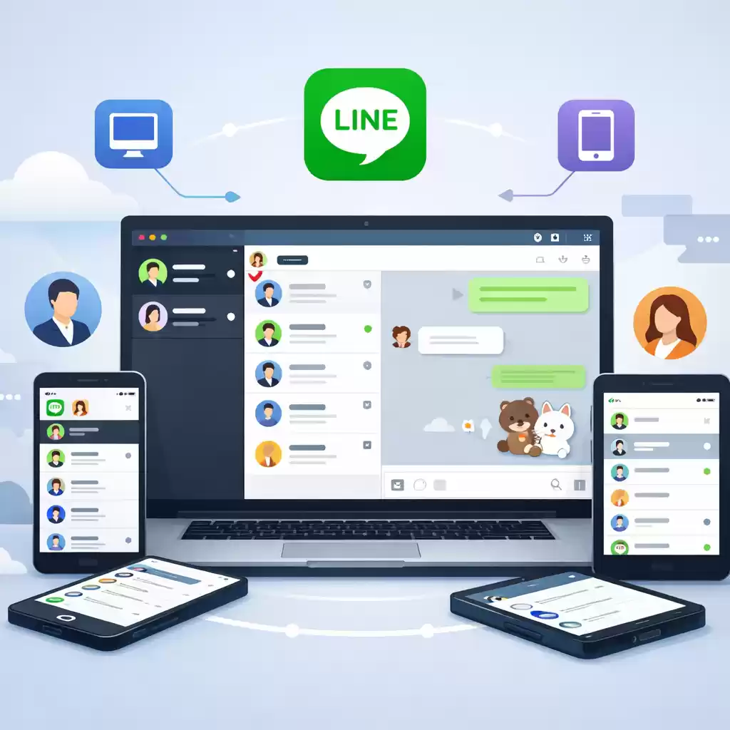 支持多平台多账号登录，灵活管理你的社交圈，多账号操作-LINE下载