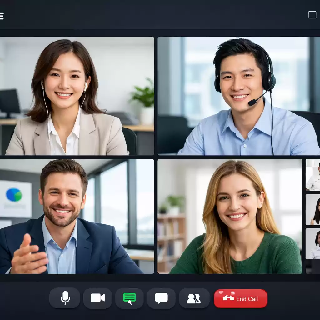 支持多用户视频会议，远程办公更高效，多视频会议软件-LINE下载