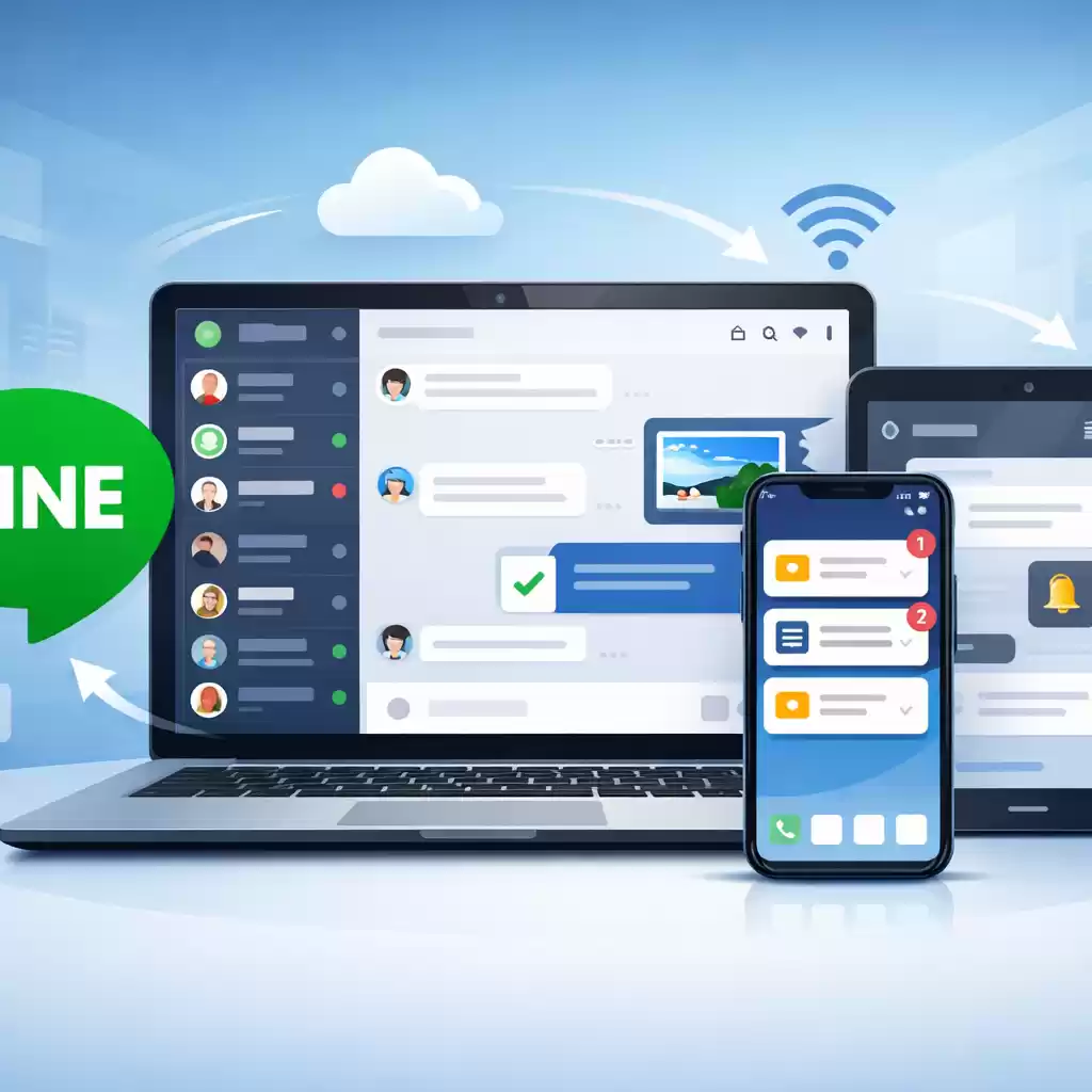 支持多端同步通知，重要信息一手掌握，多设备同步-LINE下载